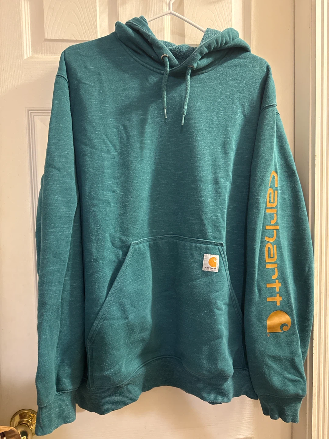 Carhartt Loose Fit Teal Hoodie - Size Large