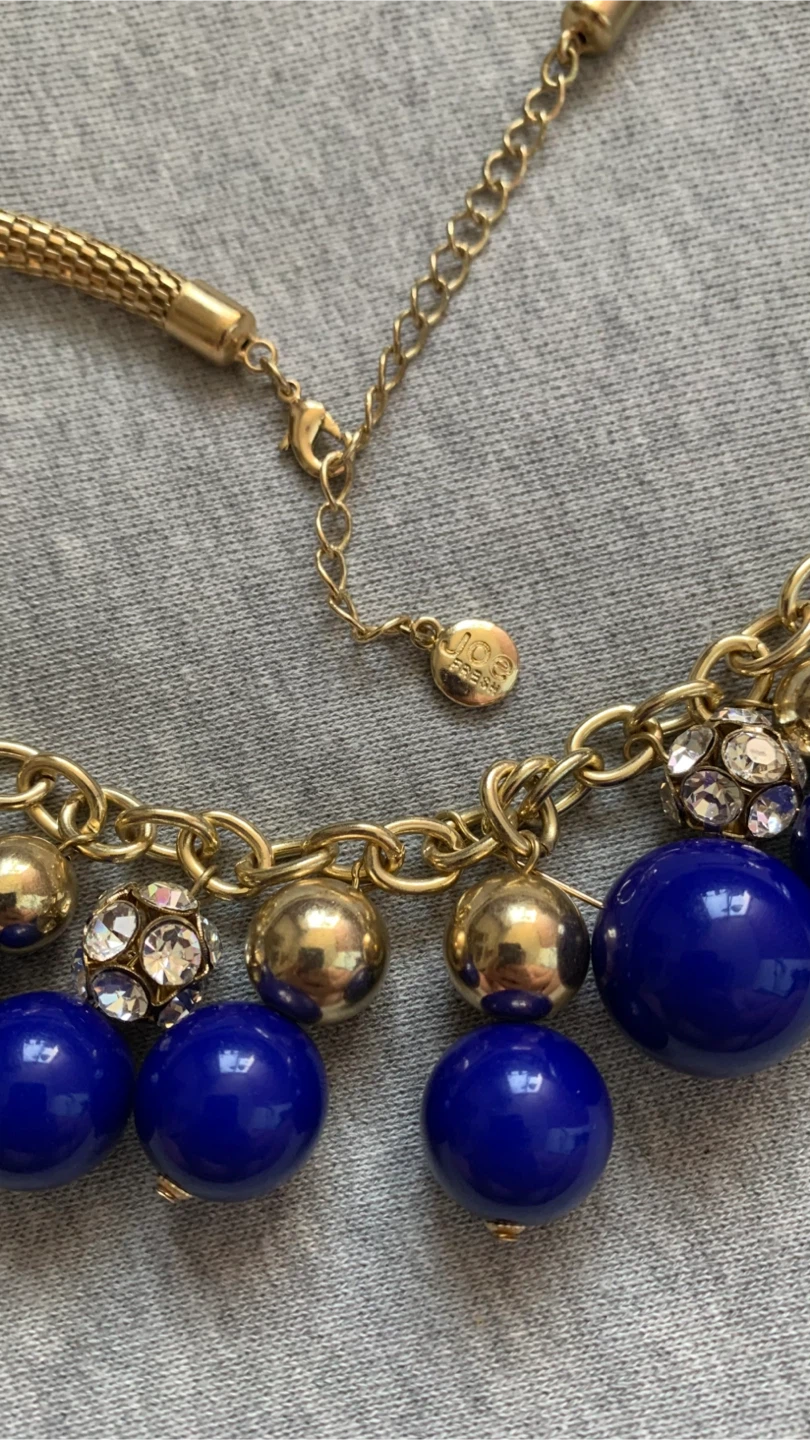 Joe Fresh Blue and Gold Statement Necklace - photo 2