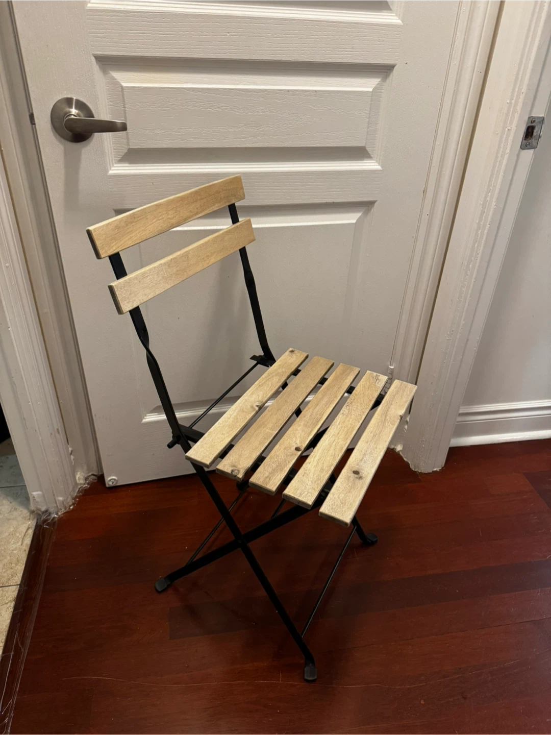 Black and Wood Folding Chair - photo 2