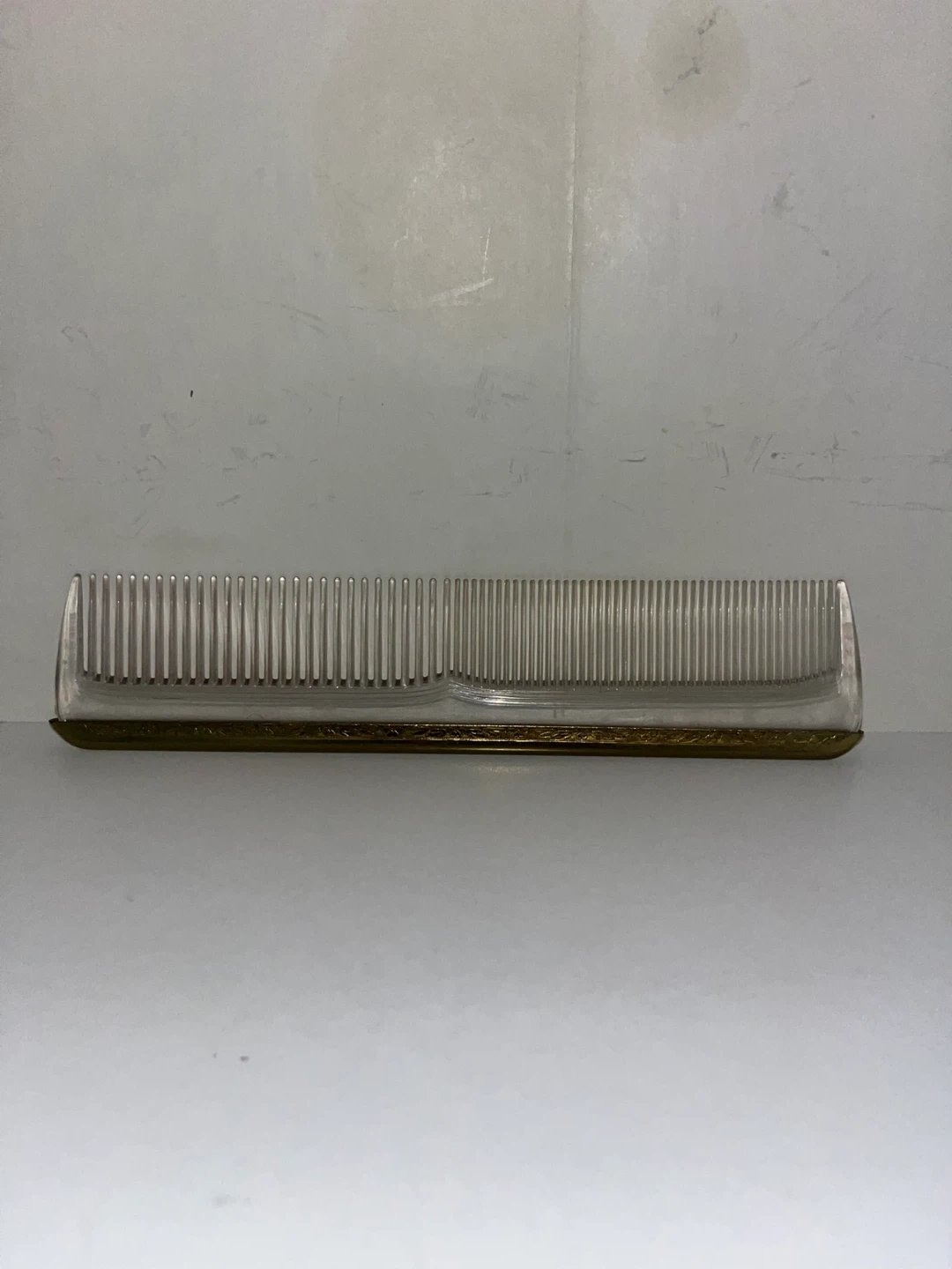 Vintage Clear and Gold Hair Comb - photo 3