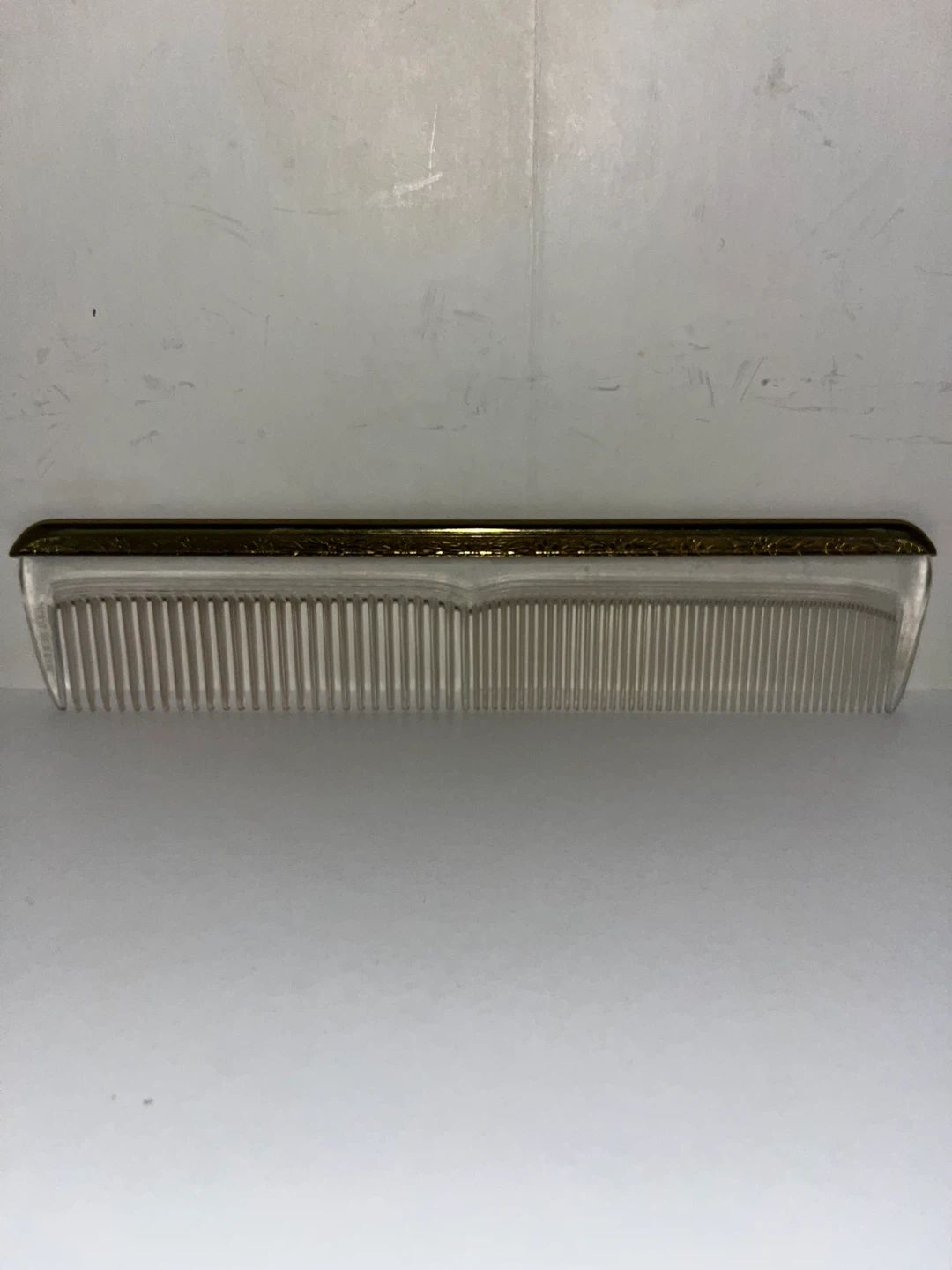Vintage Clear and Gold Hair Comb - photo 4