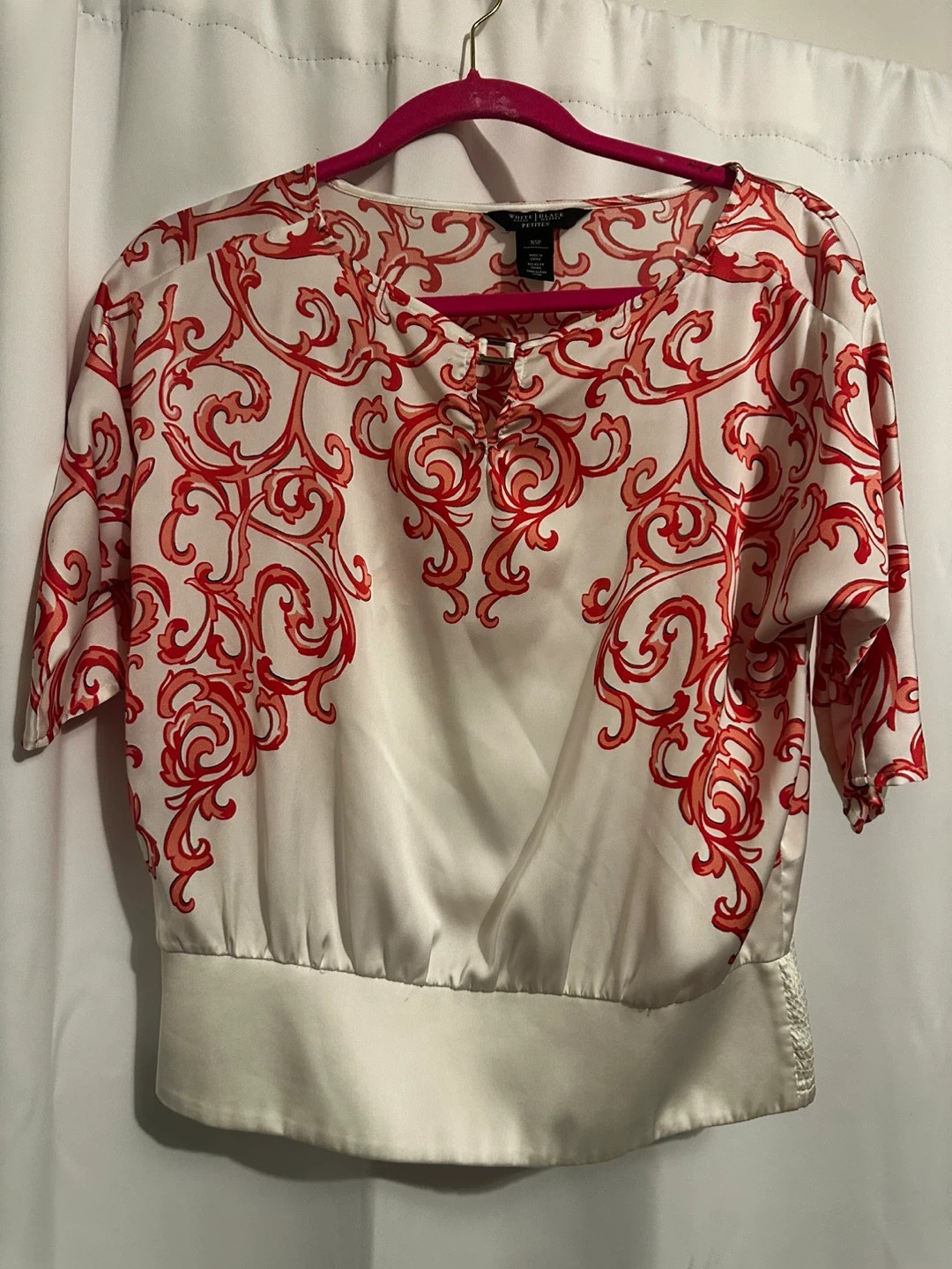 White and black blouse