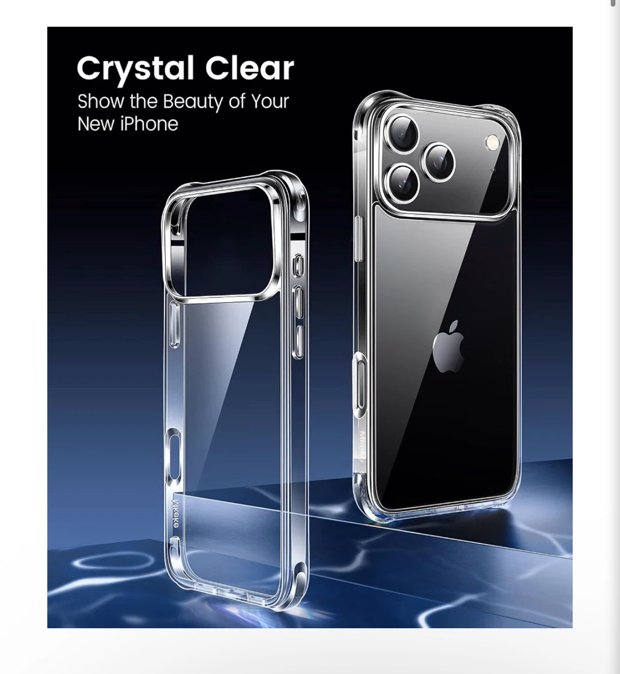 Mkeke Clear Case for iPhone 18 Pro - photo 2