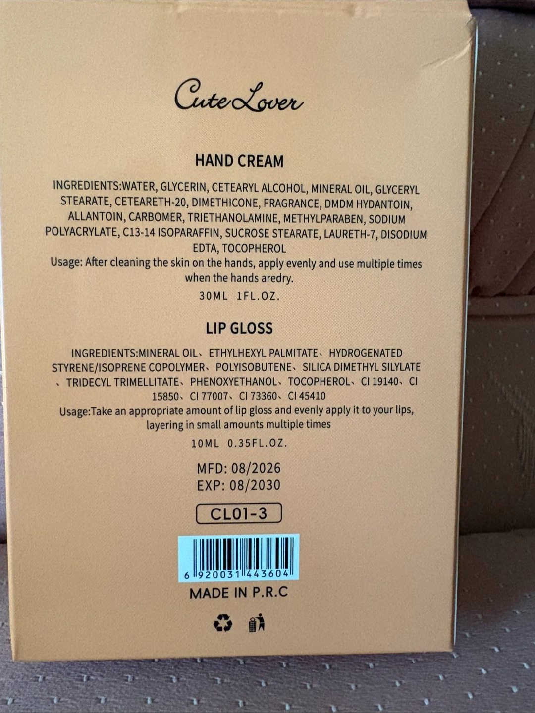 Cute Lover Mango Hand Cream and Lip Gloss Set - photo 2