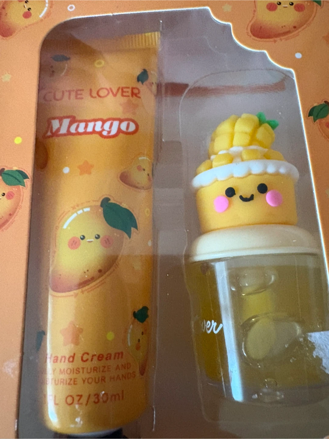 Cute Lover Mango Hand Cream and Lip Gloss Set - photo 4