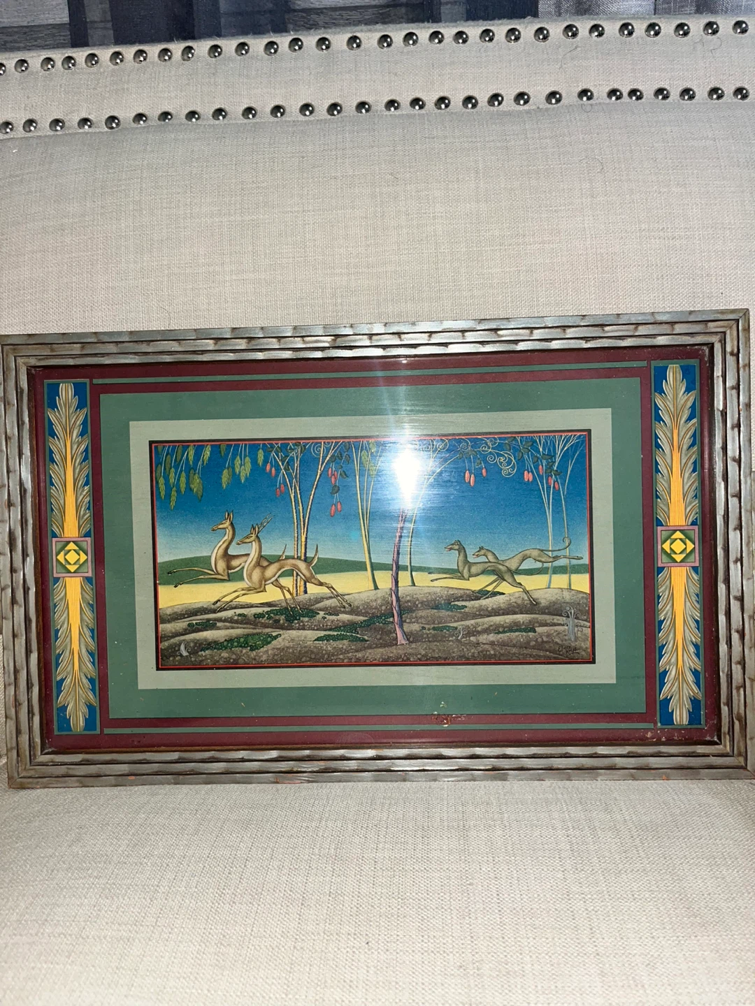 Vintage Elmer Kreps Decorative Serving Tray - photo 2