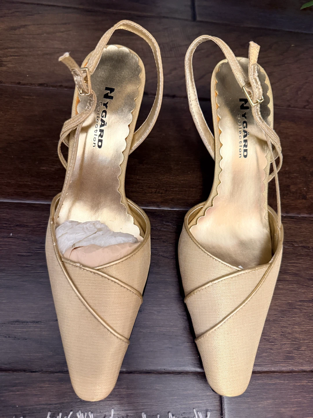 New  Gold Slingback Heels size 6