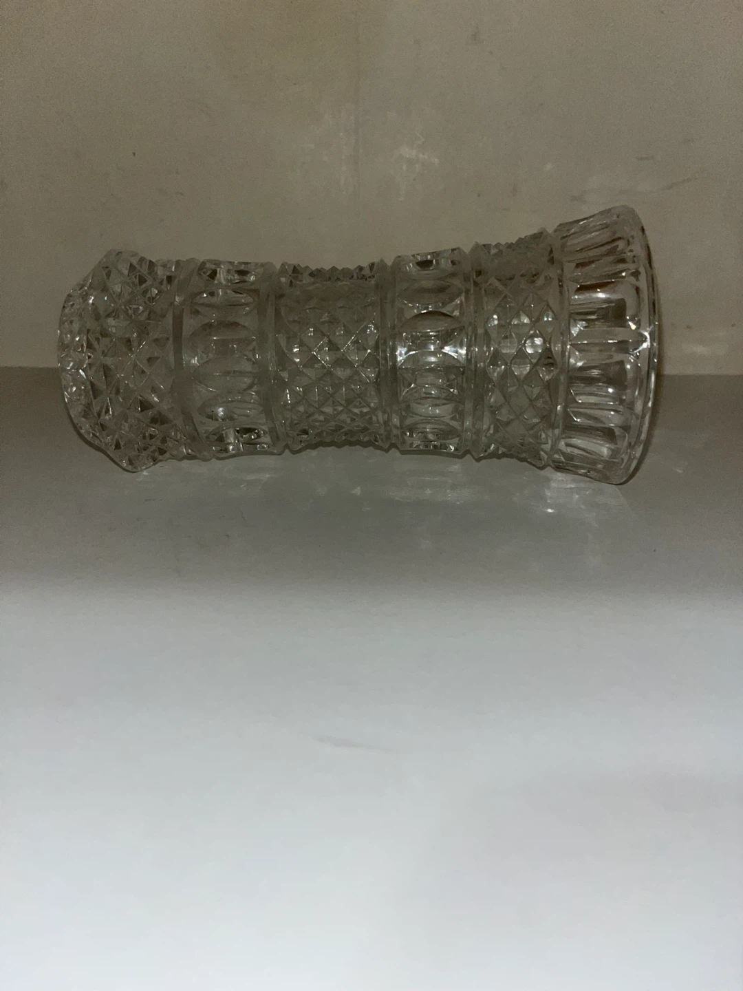 Vintage Clear Cut Glass Vase - photo 4