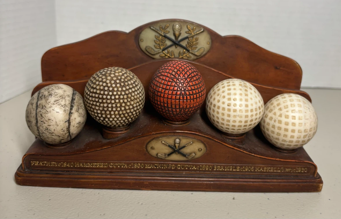 Vintage Golf Ball Display Stand Desk  Organizer