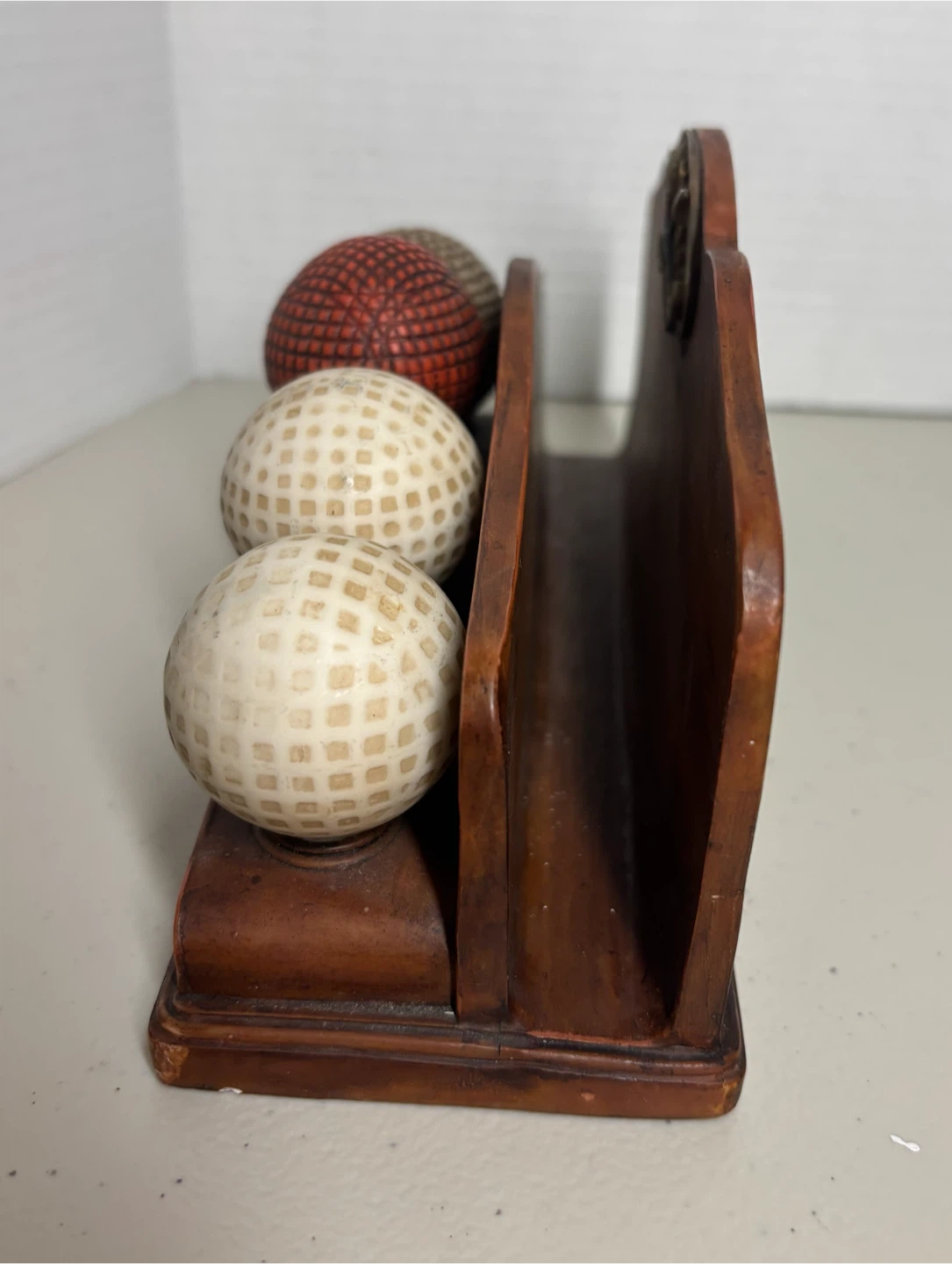 Vintage Golf Ball Display Stand Desk  Organizer - photo 3