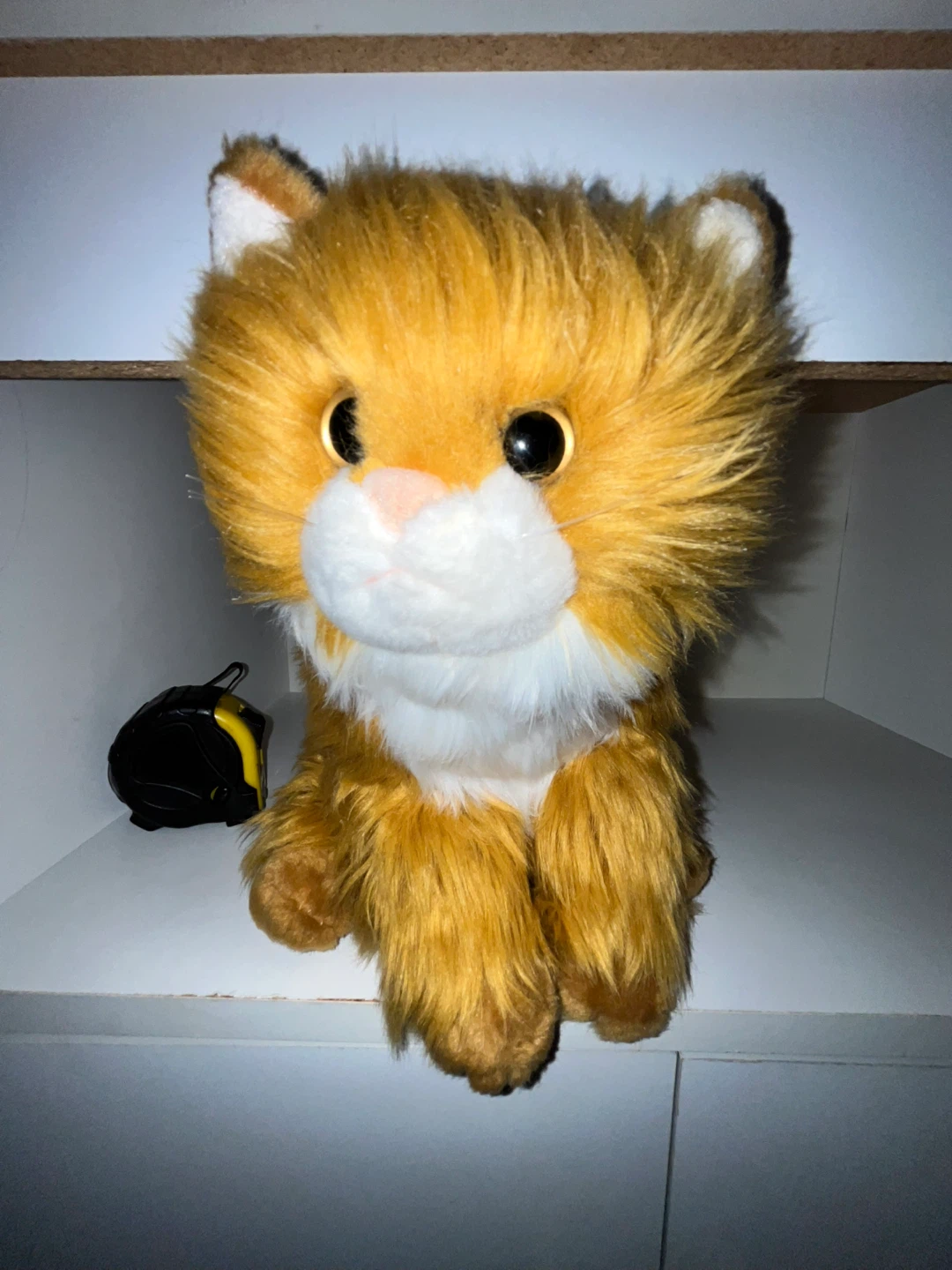 Orange and White Plush Cat Toy