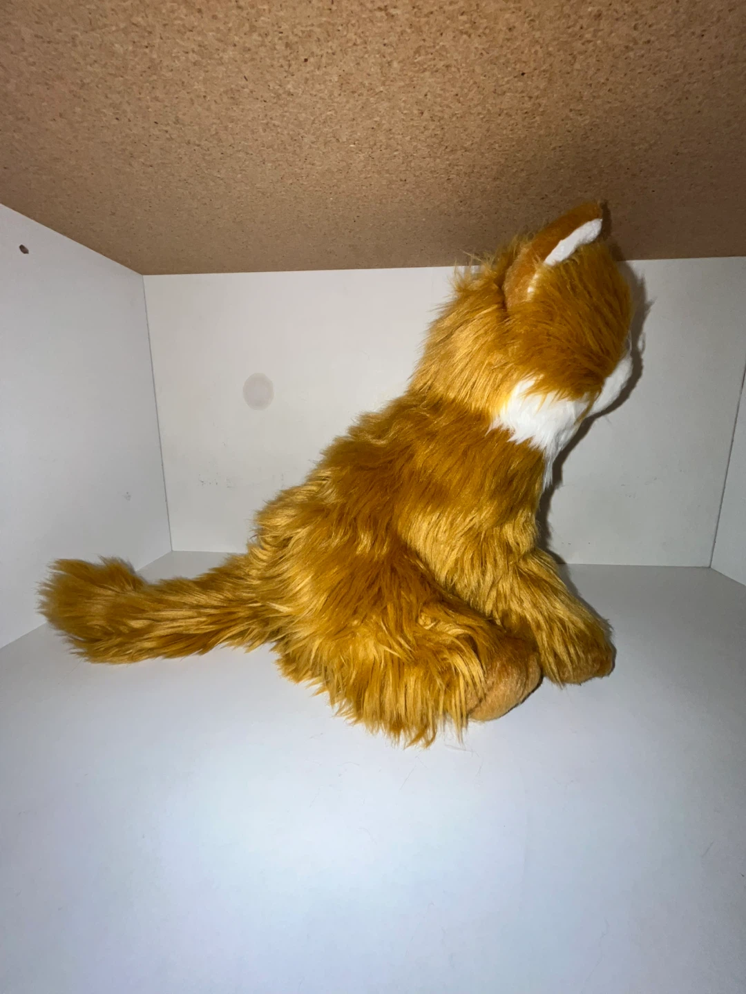 Orange and White Plush Cat Toy - photo 3