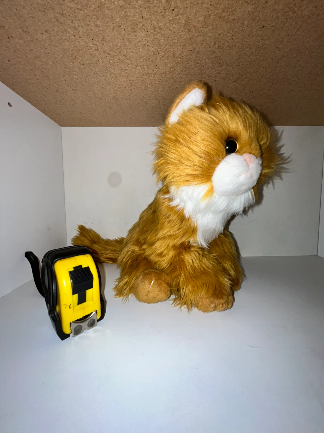 Orange and White Plush Cat Toy - photo 4