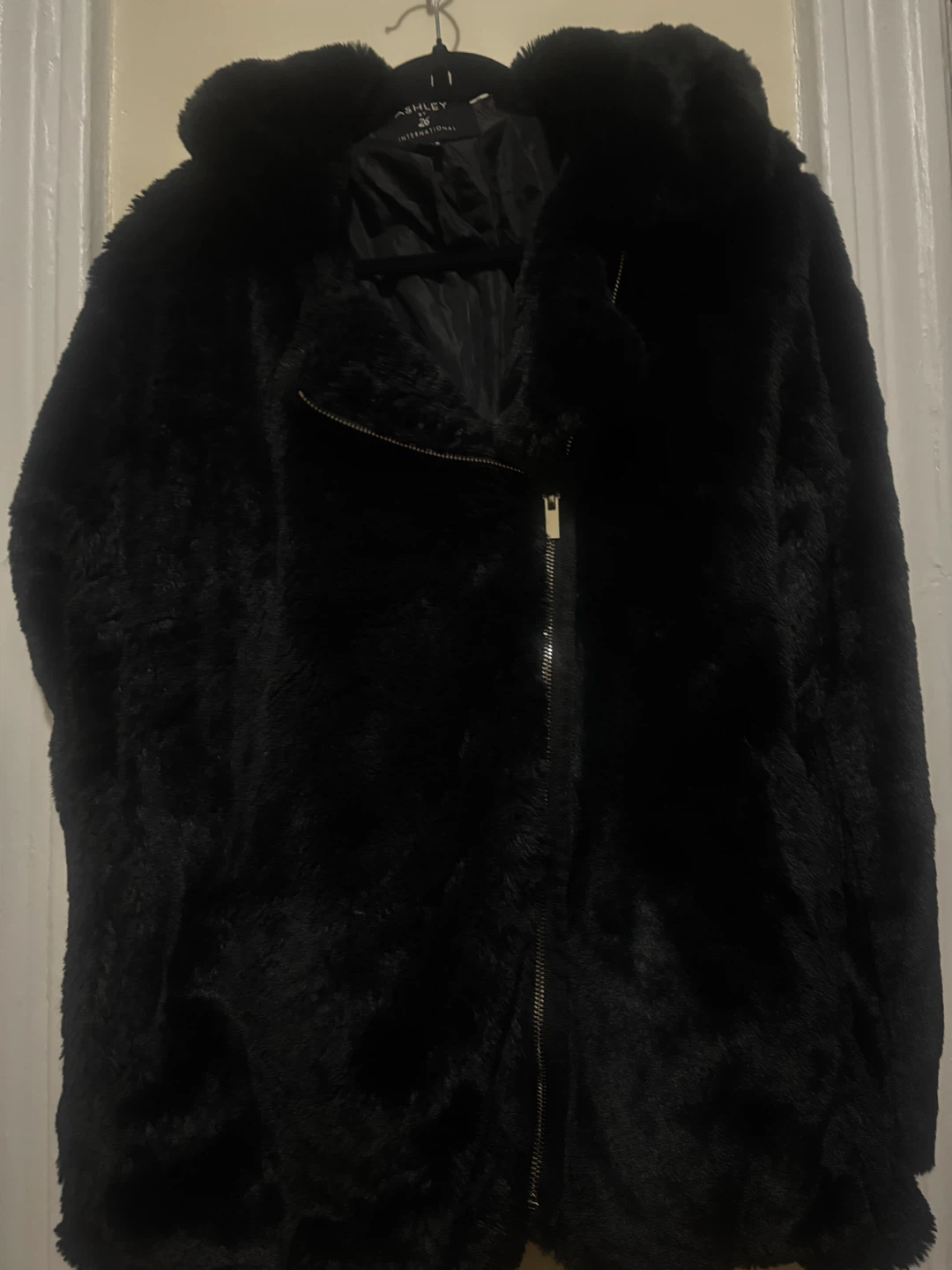 Ashley by 26 International Black Faux Fur Jacket