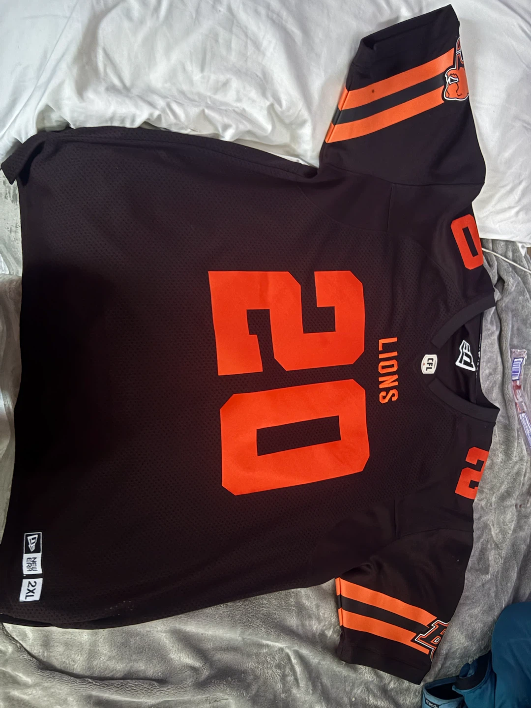 signed BC Lions Emmanuel Lokombo Jersey #20 - photo 2