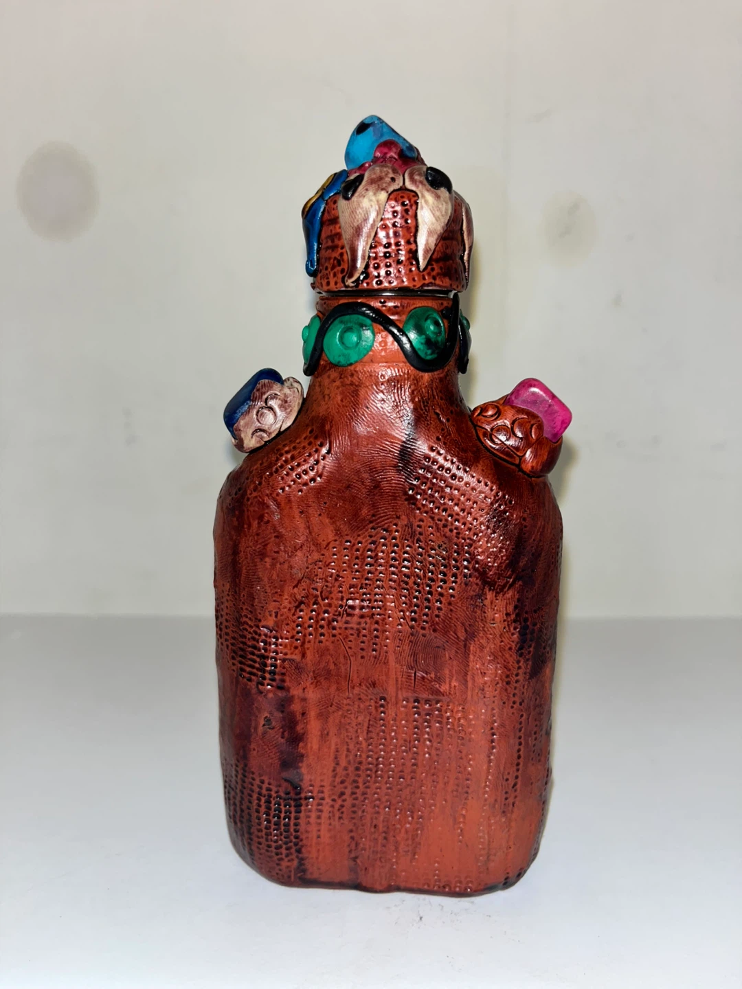 Handmade Decorative Glass Bottle  - Guatemala. - photo 2