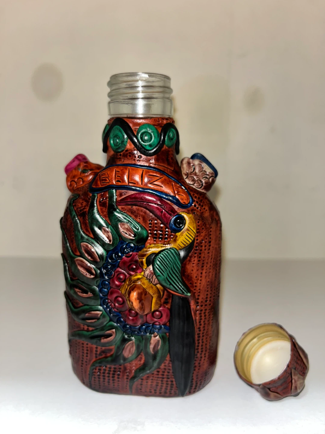 Handmade Decorative Glass Bottle  - Guatemala. - photo 3