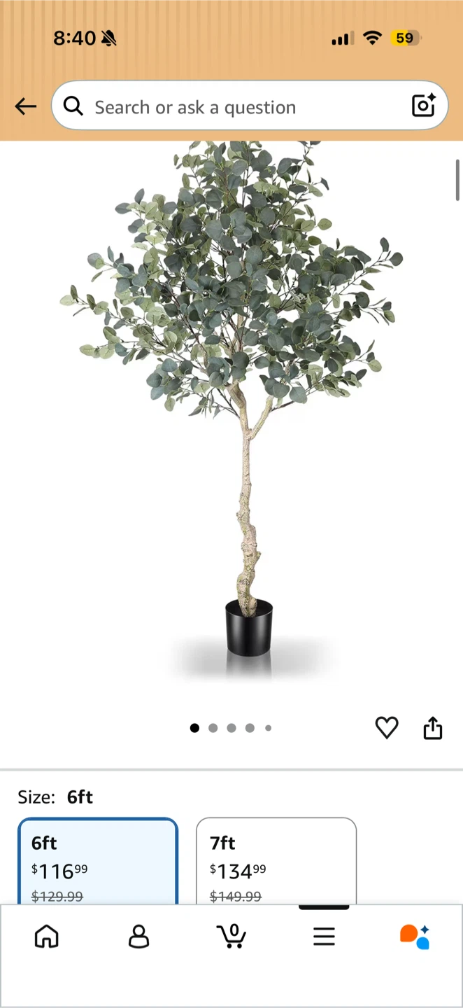 6ft Artificial Eucalyptus Tree - photo 2