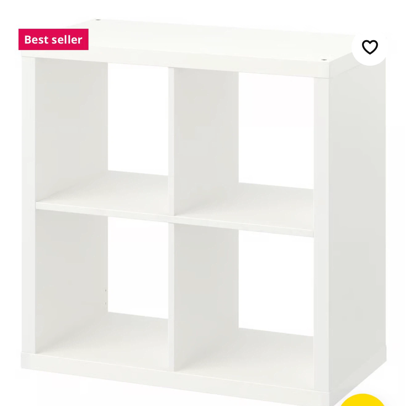 IKEA KALLAX 4-Cube Shelving Unit with Storage Bins