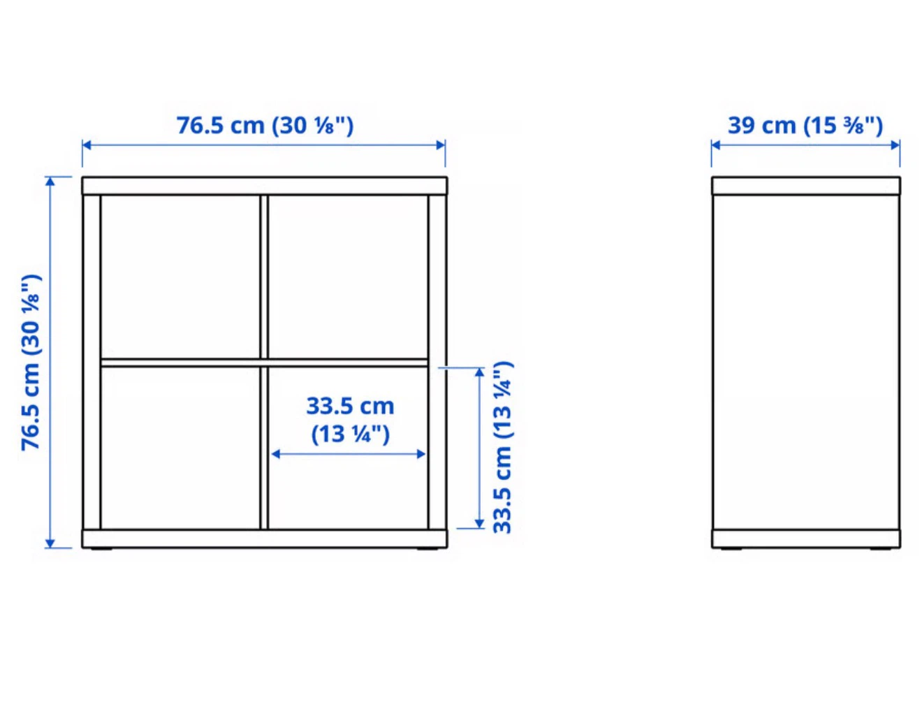 IKEA KALLAX 4-Cube Shelving Unit with Storage Bins - photo 2