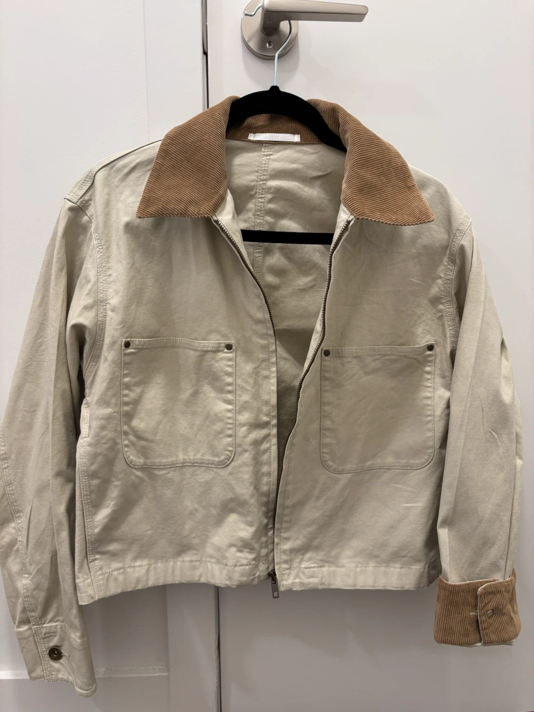 Uniqlo Beige Corduroy Collar Jacket
