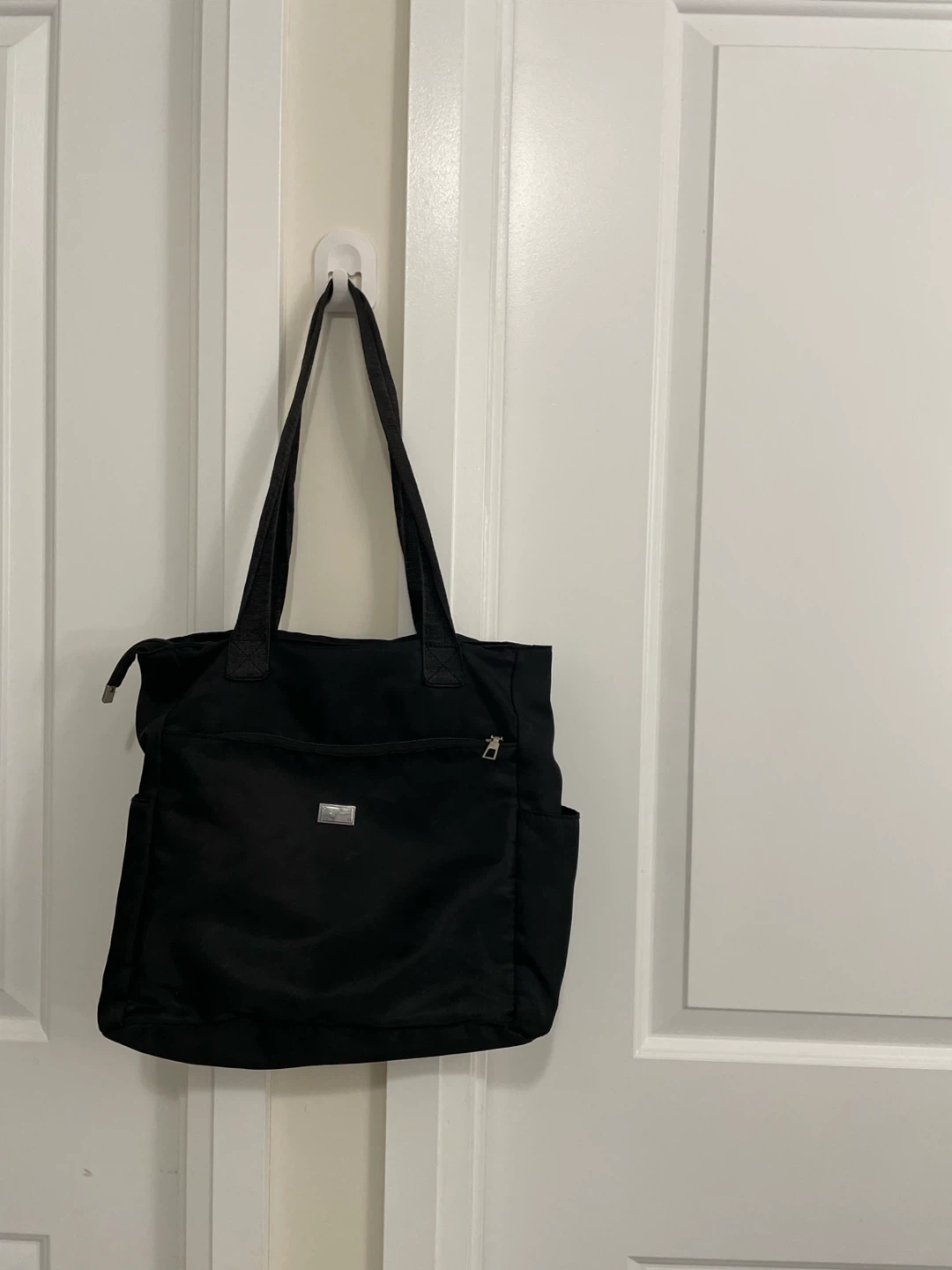 Black Nylon Tote Bag