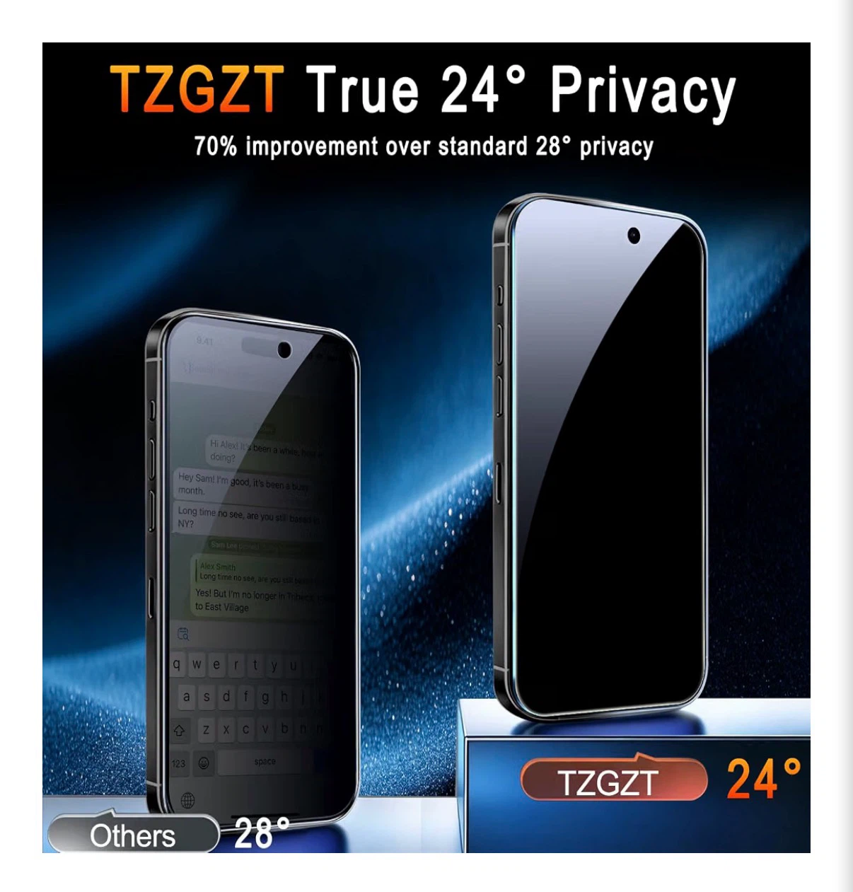 TZGZT Privacy Screen Protector 3-Pack for iPhone 18 Pro Max - photo 4