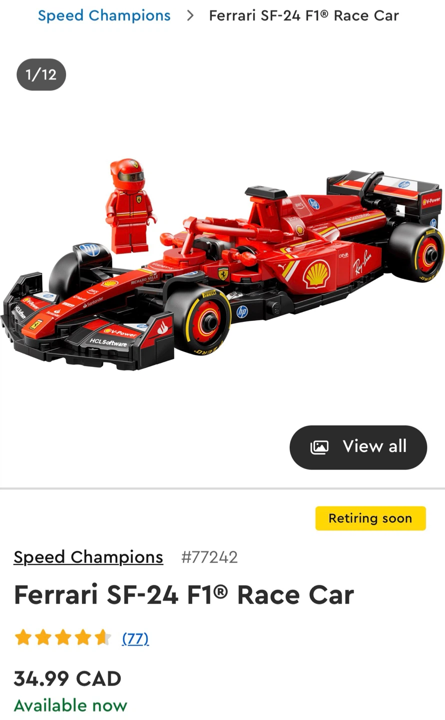 Lego Speed Champions Ferrari SF-24 F1® Race Car 77242 - photo 5