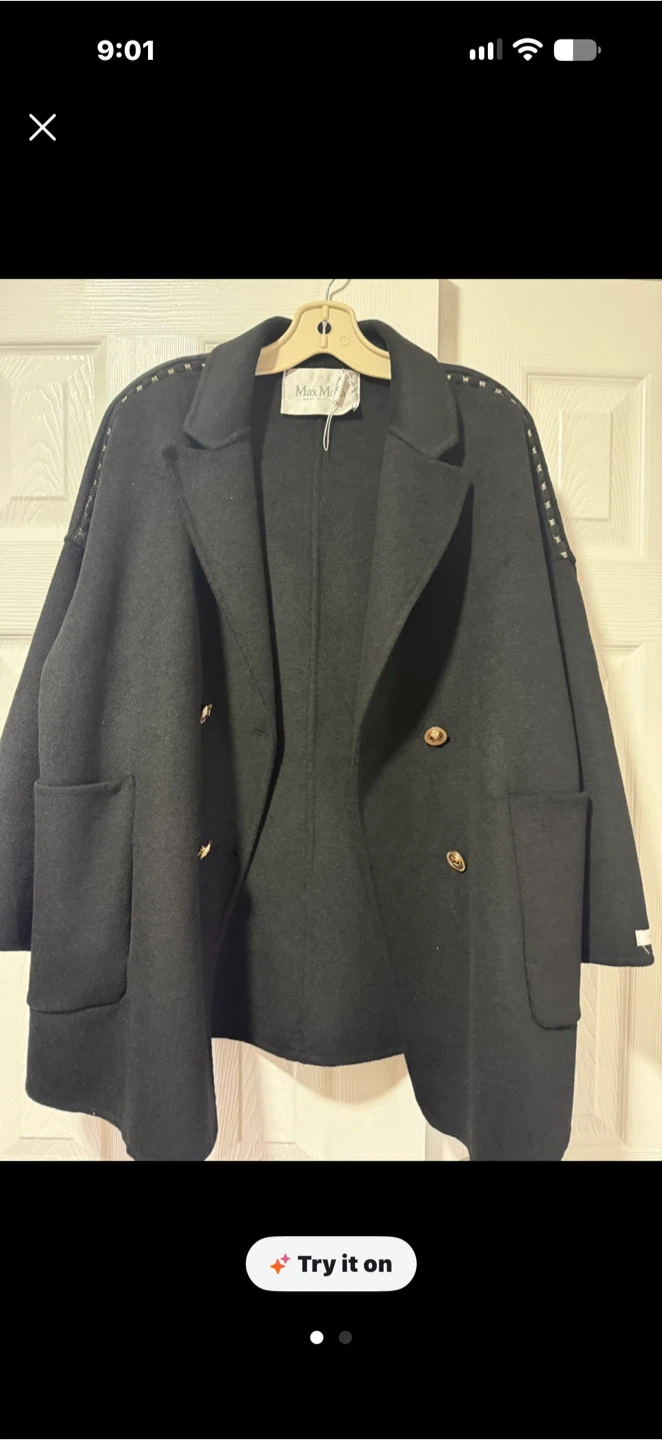 Max Mara Black Wool Coat