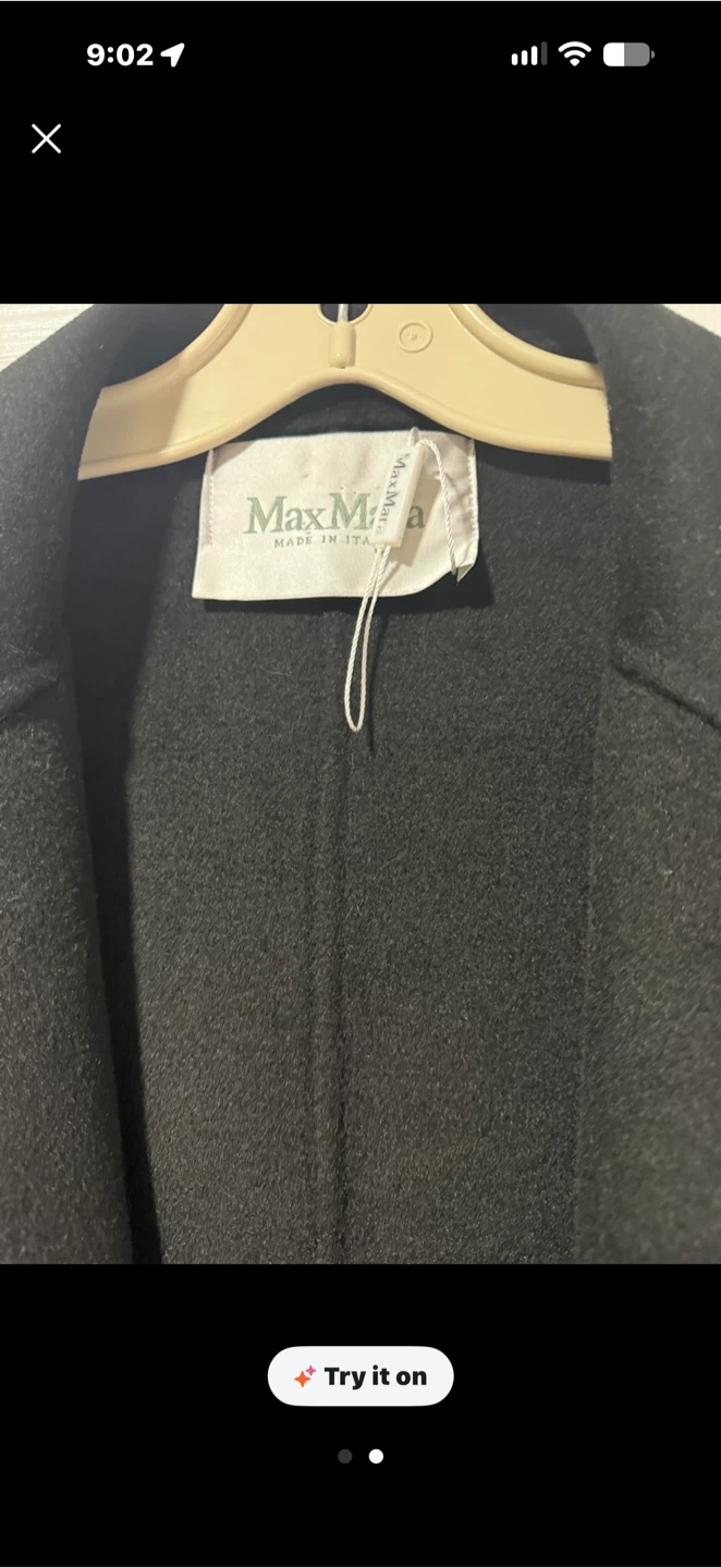 Max Mara Black Wool Coat - photo 2
