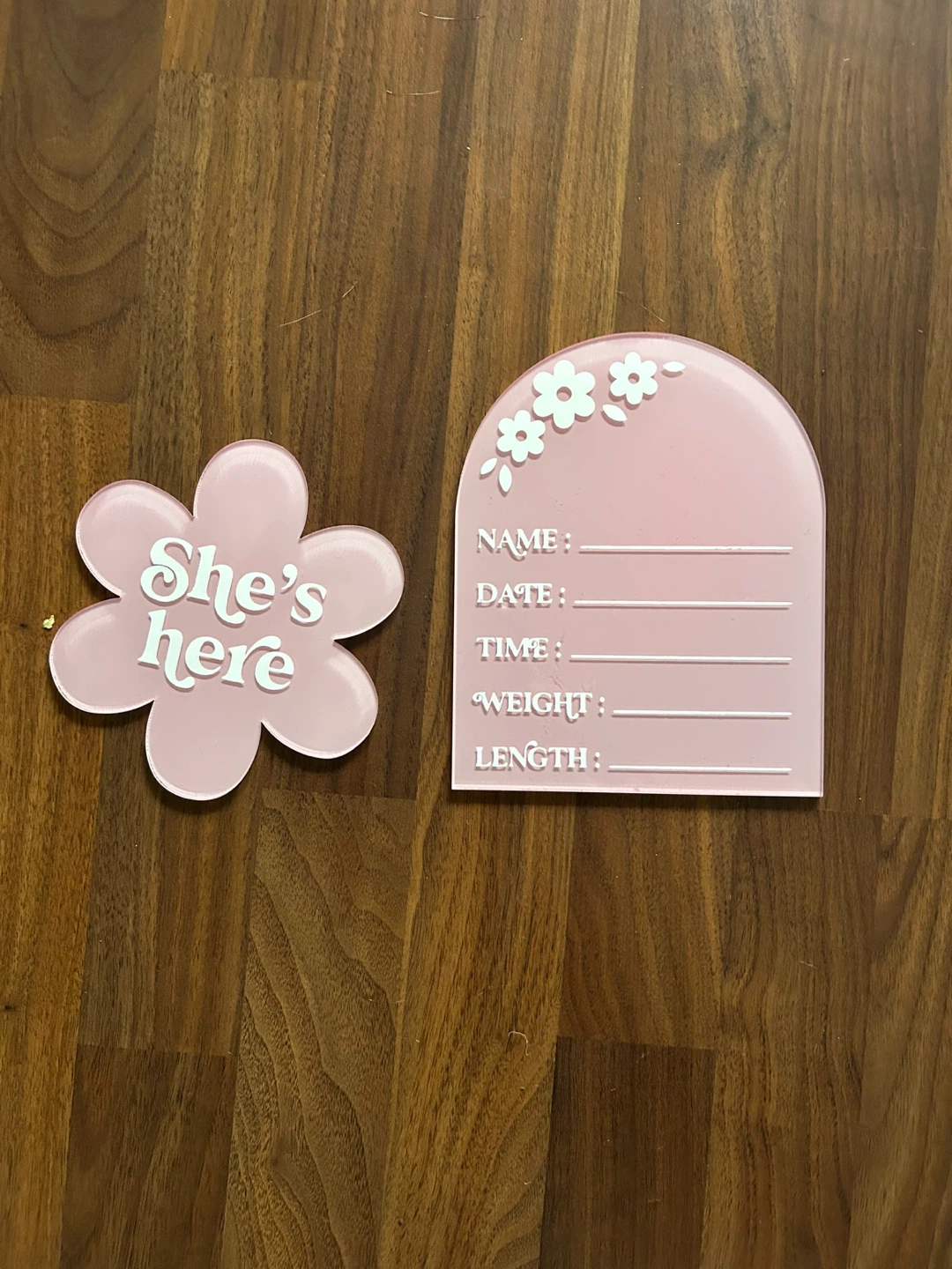 Baby Birth Announcement Sign Set