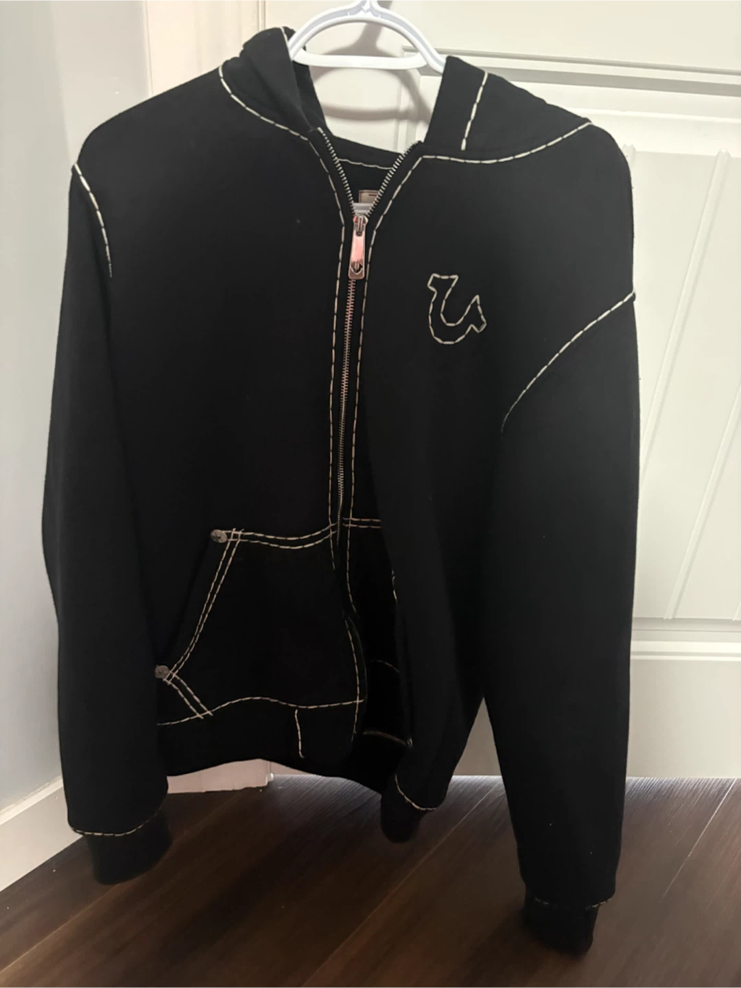 True Religion Zip-Up Hoodie Black