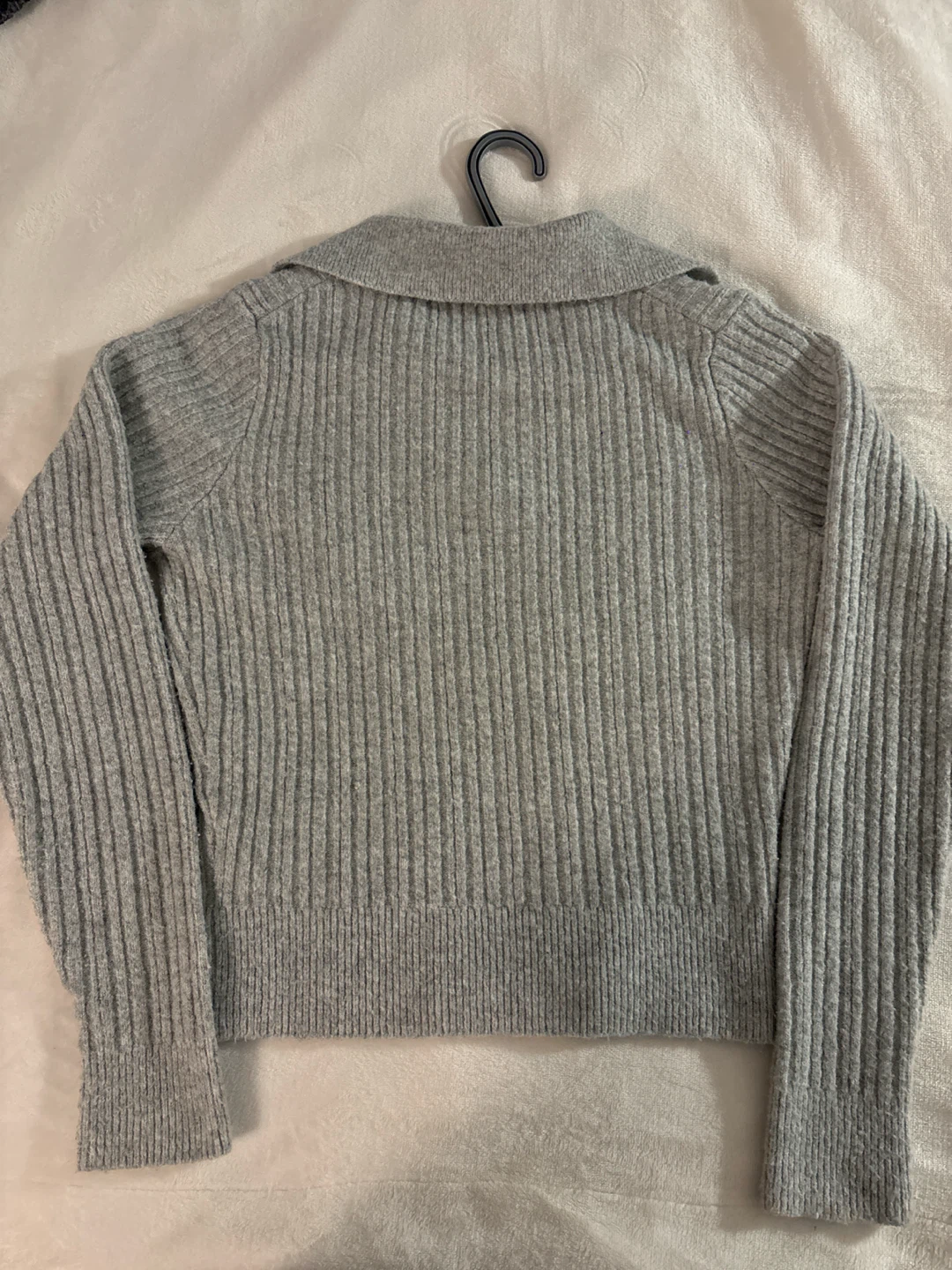 Dynamite Ribbed Collared Sweater Grey - photo 2