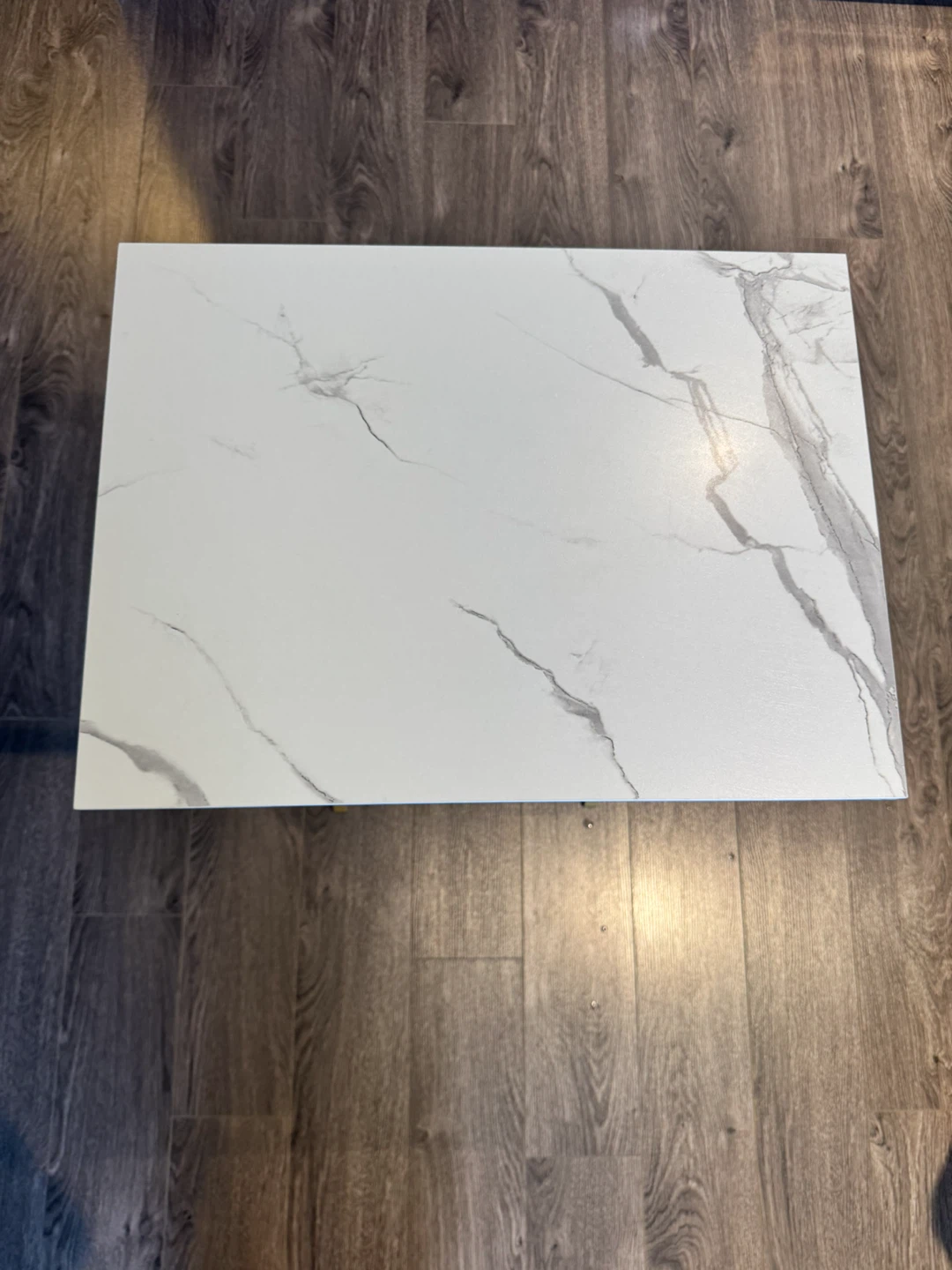 Faux Marble and Gold Folding Table - photo 2