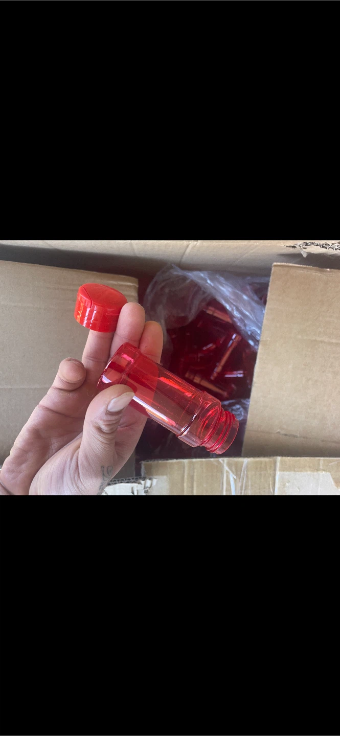 Red Plastic Bottles with Flip Caps - photo 2