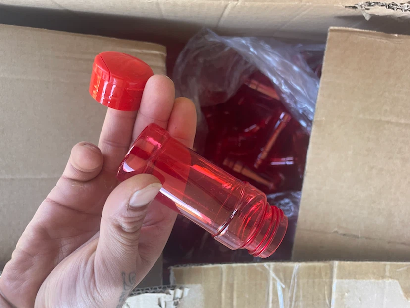 Red Plastic Bottles with Flip Caps - photo 4