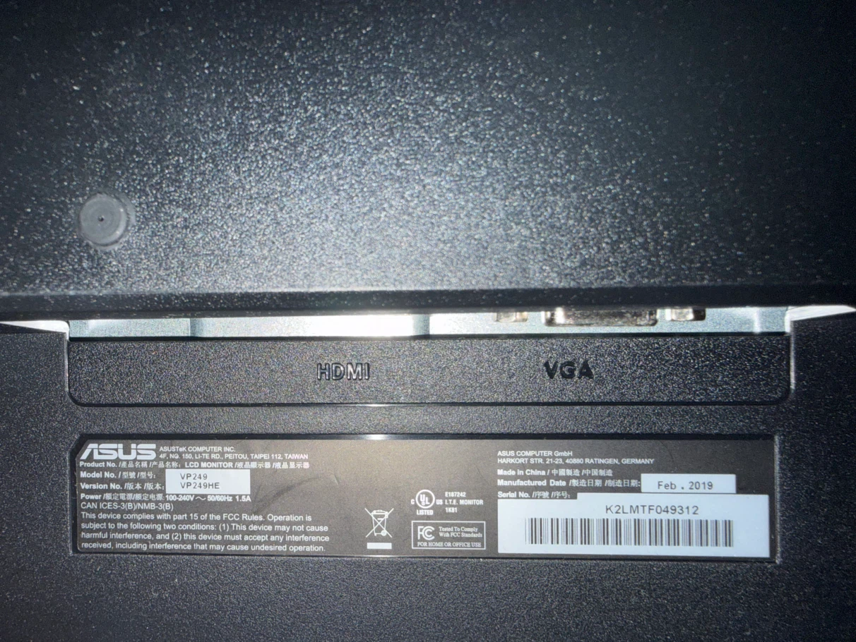 ASUS Black Computer Monitor 24” - photo 2