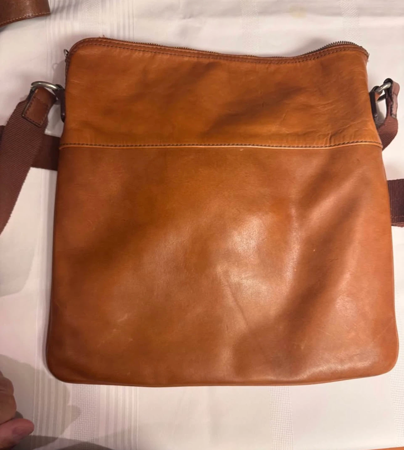 Massimo Dutti Brown Leather Crossbody Bag - photo 3
