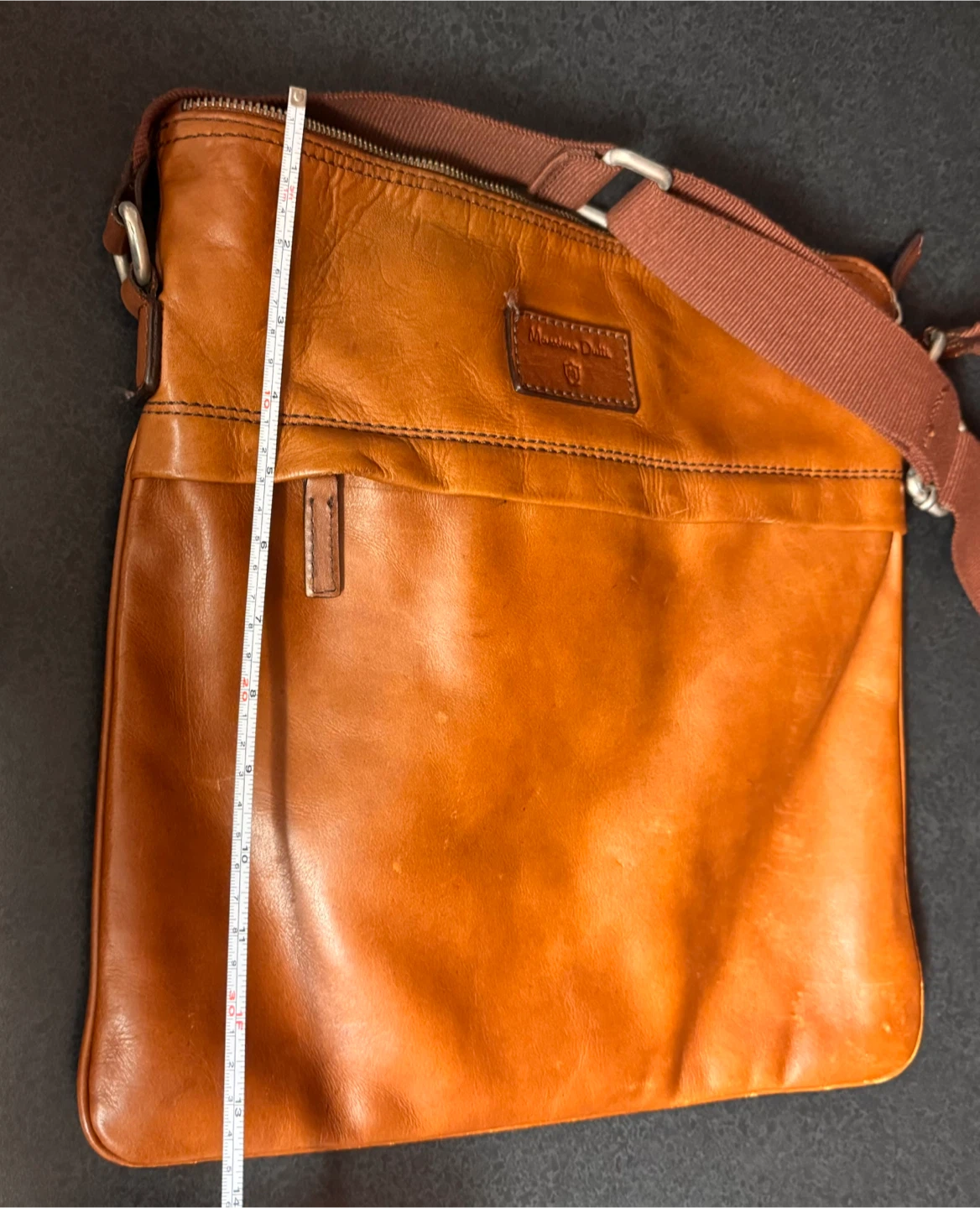 Massimo Dutti Brown Leather Crossbody Bag - photo 5
