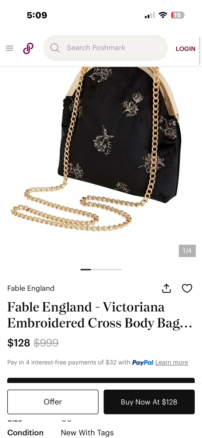 Fable England Victoriana Embroidered Cross Body Bag - photo 5