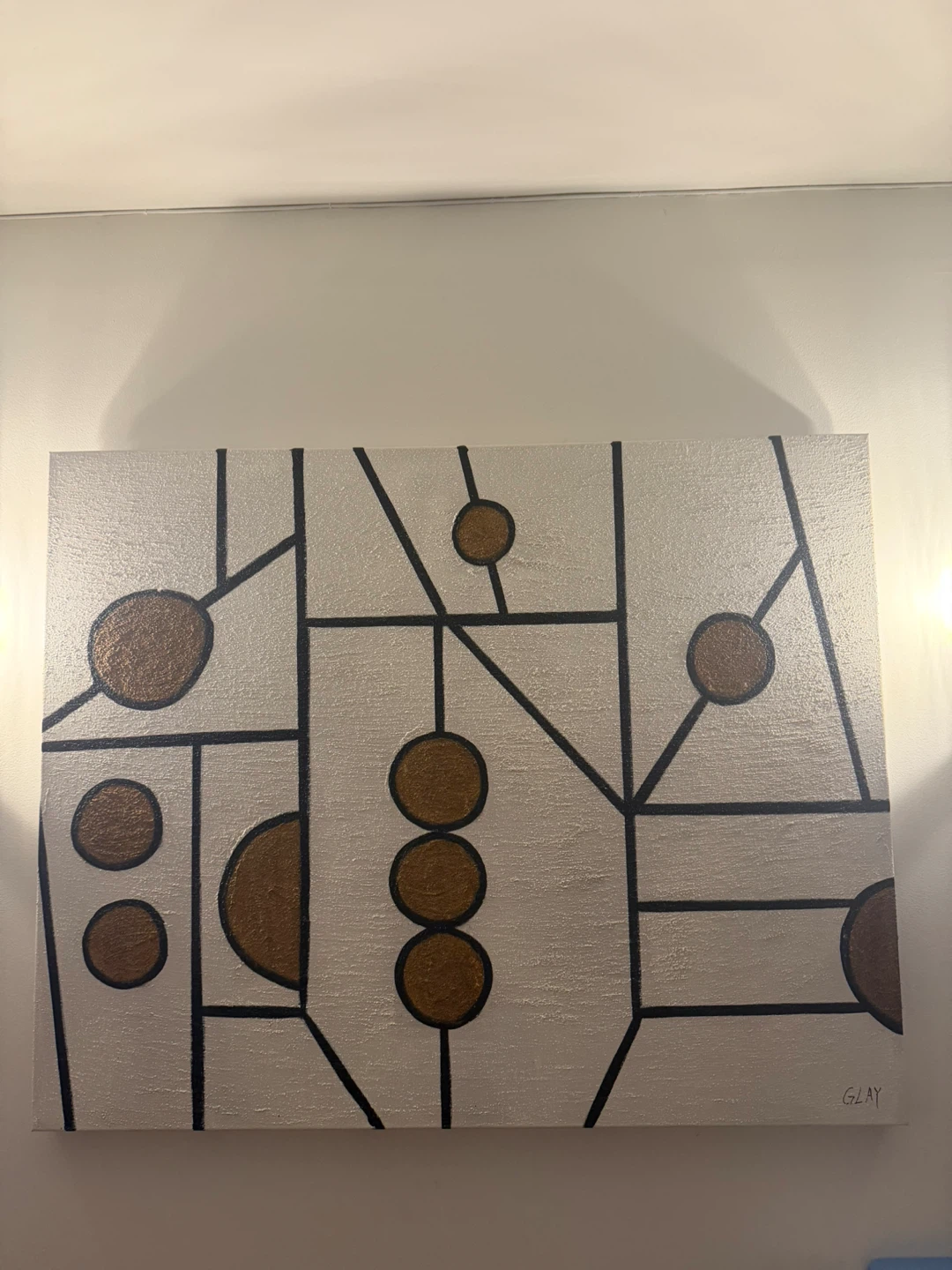 CB2 Abstract Geometric Canvas Wall Art by GLAY