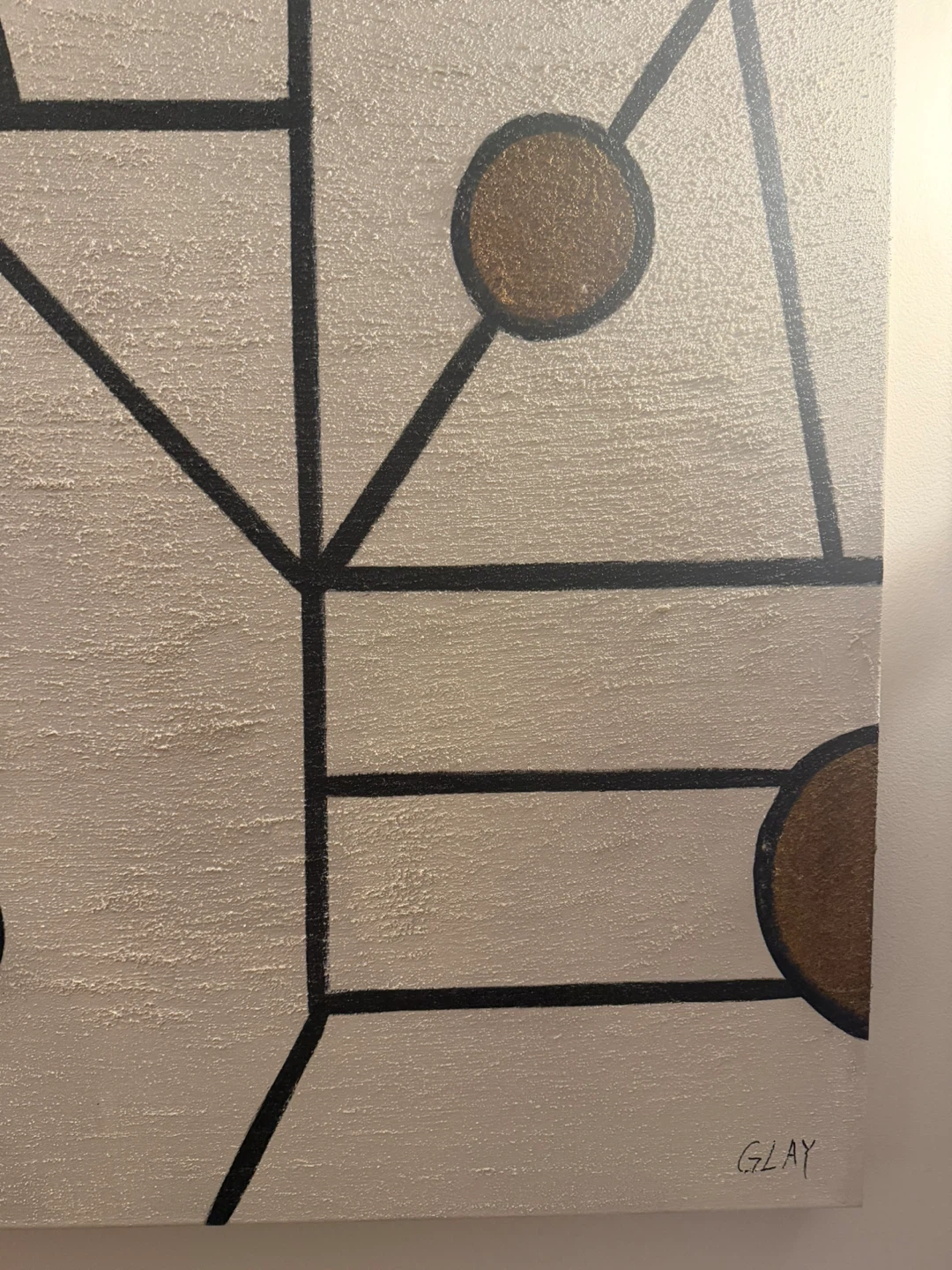 CB2 Abstract Geometric Canvas Wall Art by GLAY - photo 2