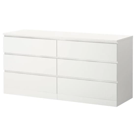 IKEA Malm 6-Drawer Dresser White