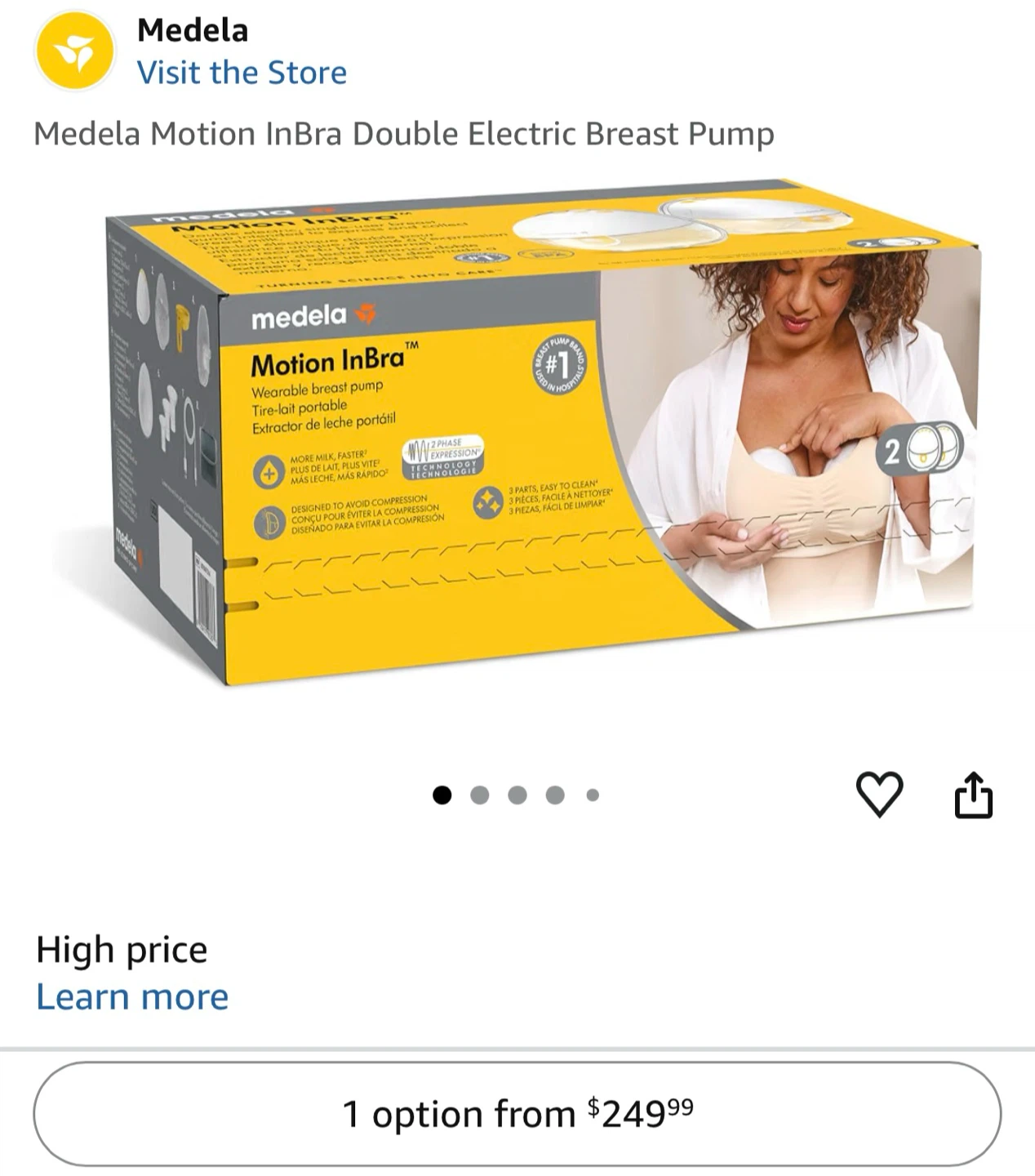 Medela Motion InBra Double Electric Breast Pump