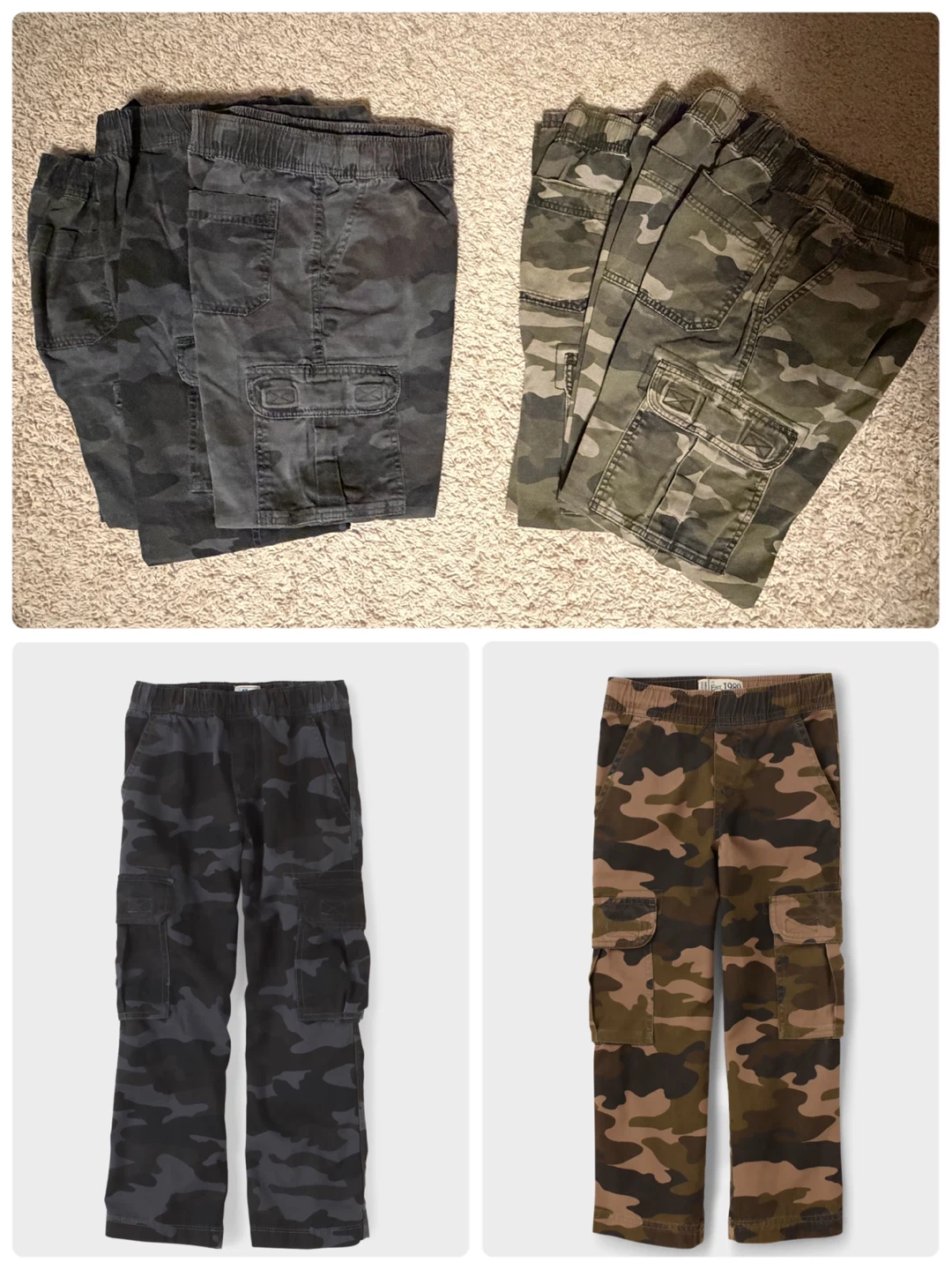 Six Boy Camouflage Cargo Pants - Size 14