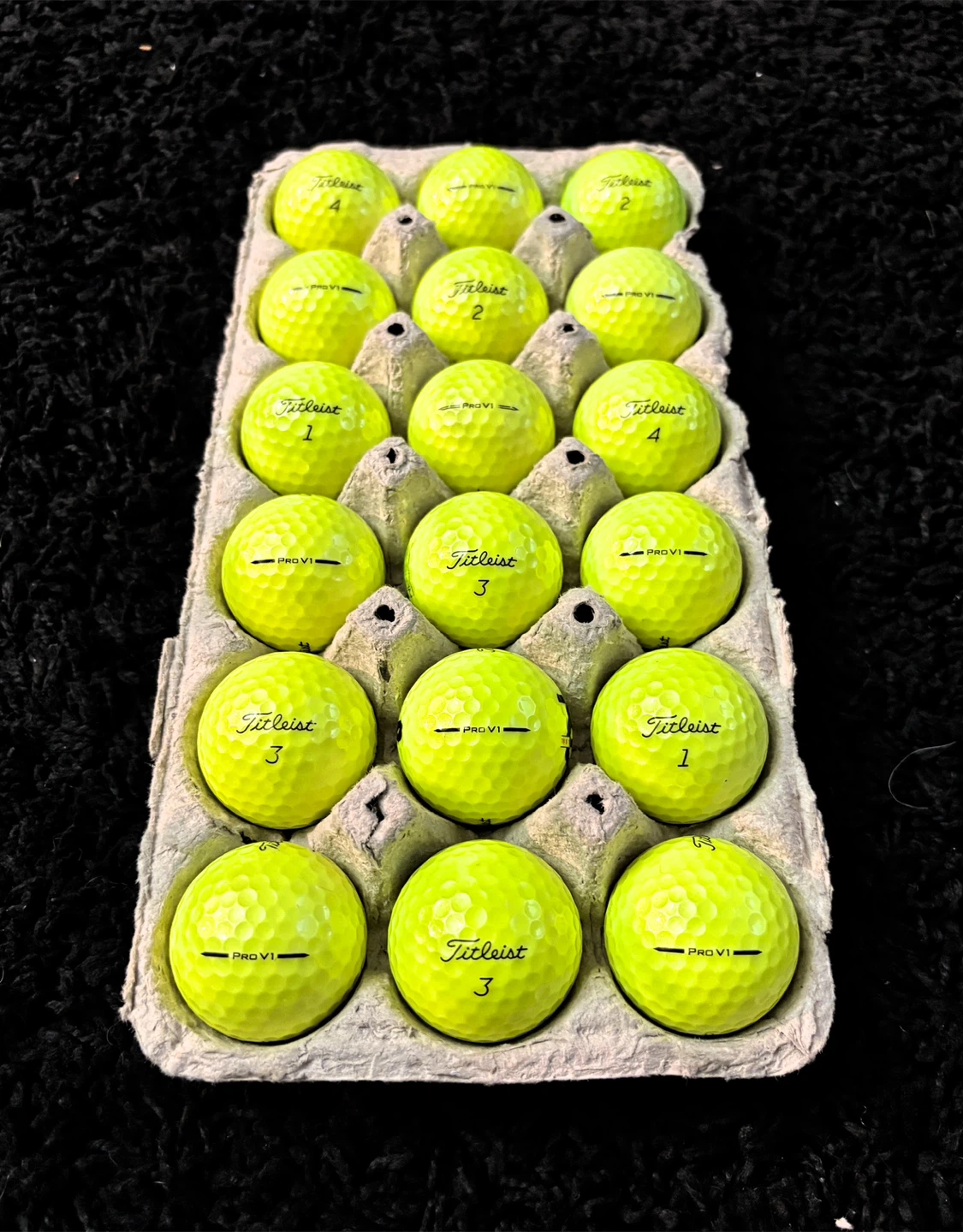 18 Titleist ProV1 Yellow Golf Balls