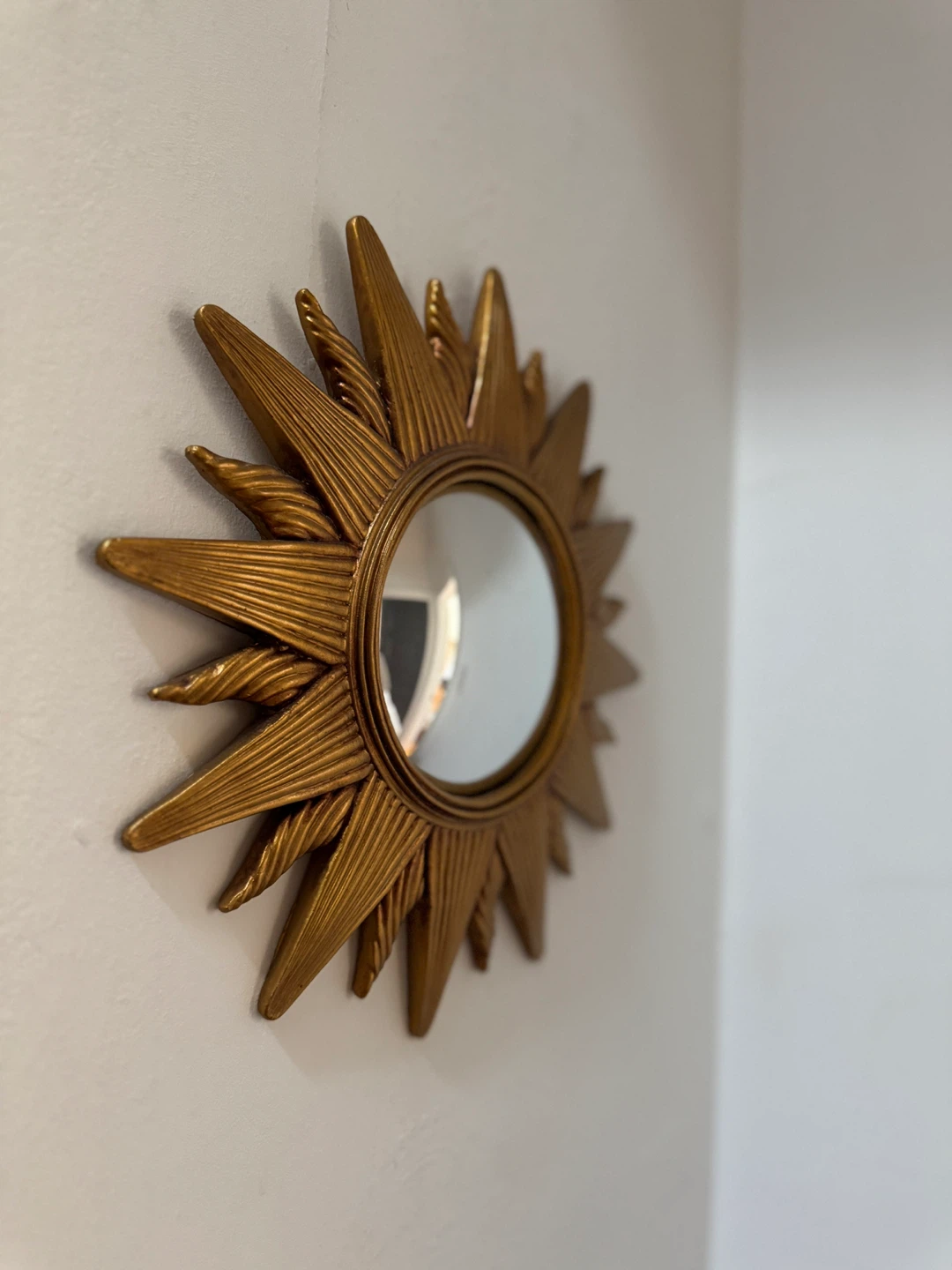 Vintage 1994 Gold Sunburst Convex Mirror - photo 2