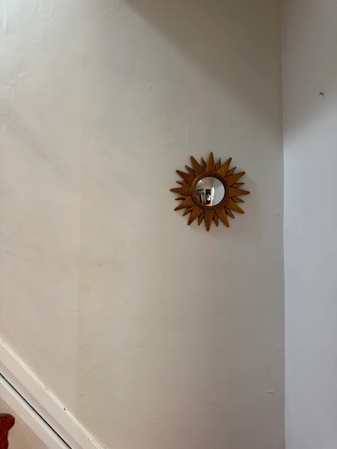 Vintage 1994 Gold Sunburst Convex Mirror - photo 3