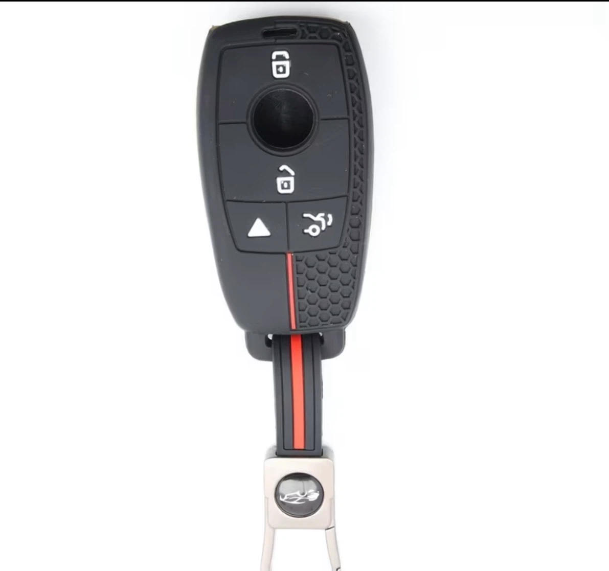 MERCEDES BENZ Silicone Car Key Fob Cover with Keychain - photo 2