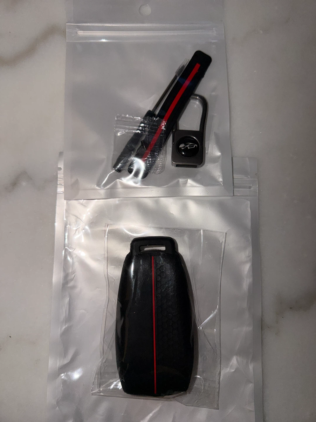 MERCEDES BENZ Silicone Car Key Fob Cover with Keychain - photo 5